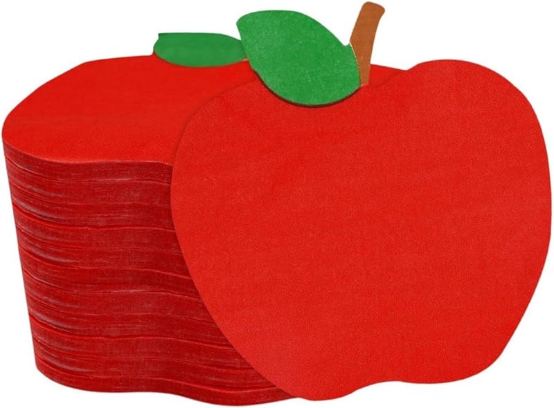 100 قطعة من مناديل المدرسة الناعمة بتصميم التفاح لتزيين طاولة حفلات العطلات وأعياد الميلاد - Image 1